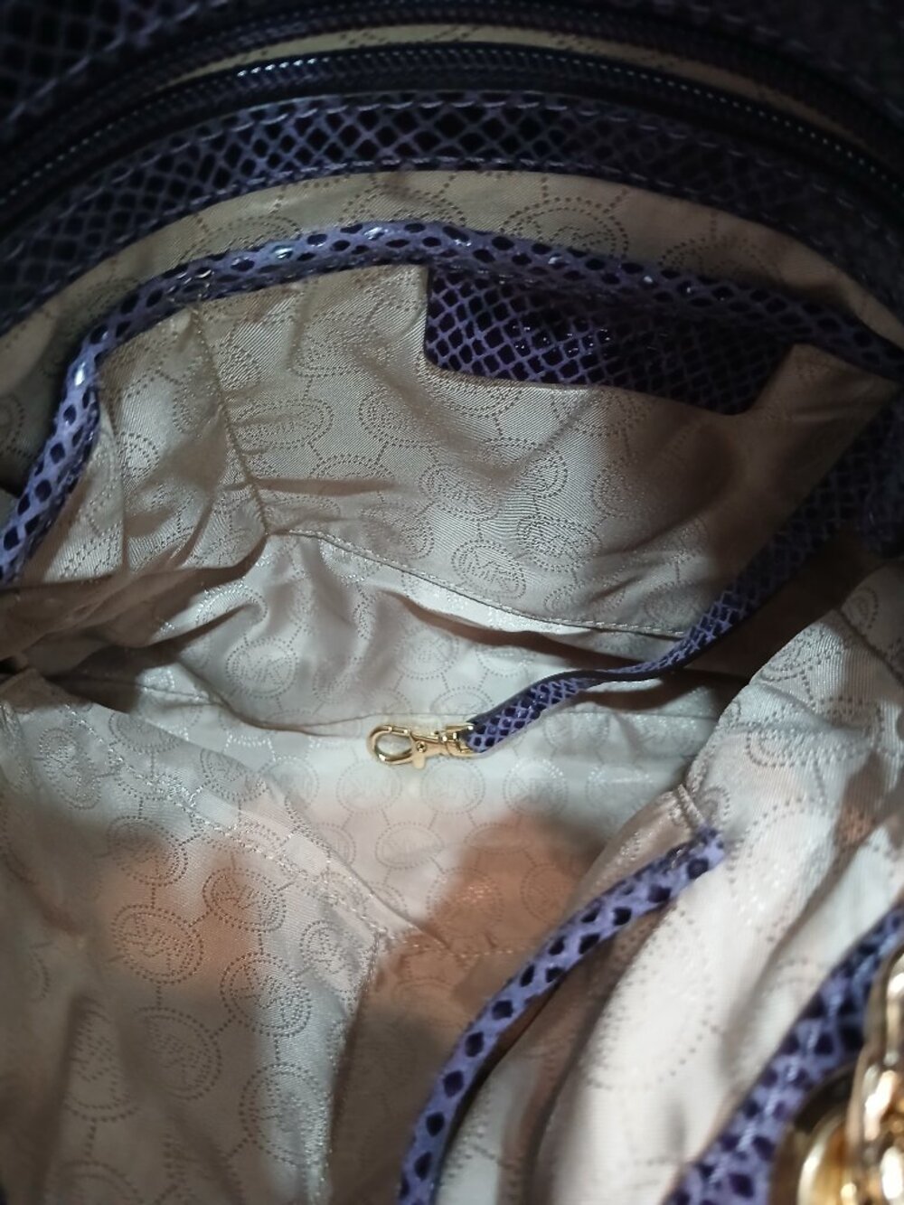 Michael Kors Purple Suede Python Bag💜 - Picture 3 of 11